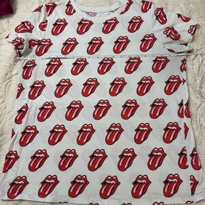 The Rolling Stones Kids' White and Red Tongue Logo T-Shirt
